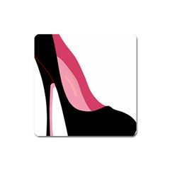 Black Stiletto Heels Square Magnet by StarvingArtisan