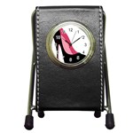 Black Stiletto Heels Pen Holder Desk Clocks Front