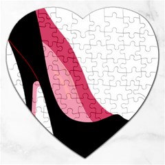 Black Stiletto Heels Jigsaw Puzzle (heart) by StarvingArtisan