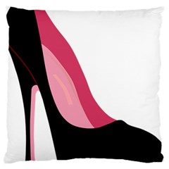 Black Stiletto Heels Large Flano Cushion Case (two Sides) by StarvingArtisan