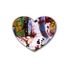 Doves Match 1 Rubber Coaster (heart)  by bestdesignintheworld