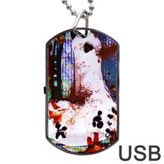 Doves Match 1 Dog Tag Usb Flash (two Sides) by bestdesignintheworld