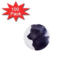 Black Wolf  1  Mini Buttons (100 Pack)  by StarvingArtisan