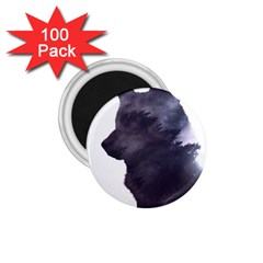 Black Wolf  1 75  Magnets (100 Pack)  by StarvingArtisan