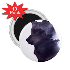 Black Wolf  2 25  Magnets (10 Pack)  by StarvingArtisan