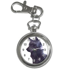 Black Wolf  Key Chain Watches by StarvingArtisan