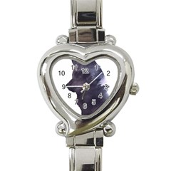 Black Wolf  Heart Italian Charm Watch by StarvingArtisan