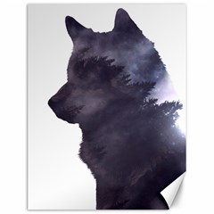 Black Wolf  Canvas 12  X 16   by StarvingArtisan