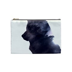 Black Wolf  Cosmetic Bag (medium)  by StarvingArtisan