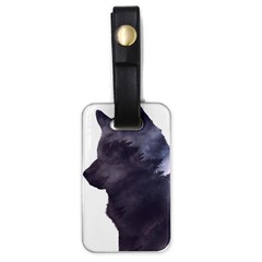 Black Wolf  Luggage Tags (one Side)  by StarvingArtisan