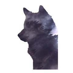 Black Wolf  Shower Curtain 48  X 72  (small)  by StarvingArtisan