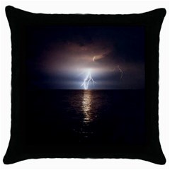 Lightning Throw Pillow Case (black) by StarvingArtisan