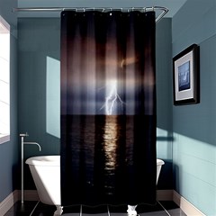 Lightning Shower Curtain 36  X 72  (stall)  by StarvingArtisan