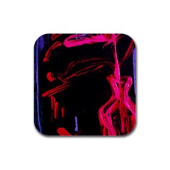 Calligraphy 4 Rubber Square Coaster (4 Pack)  by bestdesignintheworld