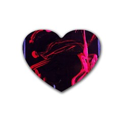 Calligraphy 4 Rubber Coaster (heart)  by bestdesignintheworld