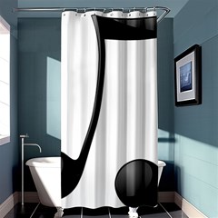 Music Note Shower Curtain 36  X 72  (stall)  by StarvingArtisan