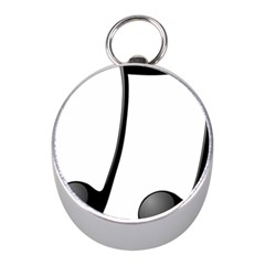 Music Note Mini Silver Compasses by StarvingArtisan