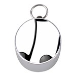 Music Note Mini Silver Compasses Front