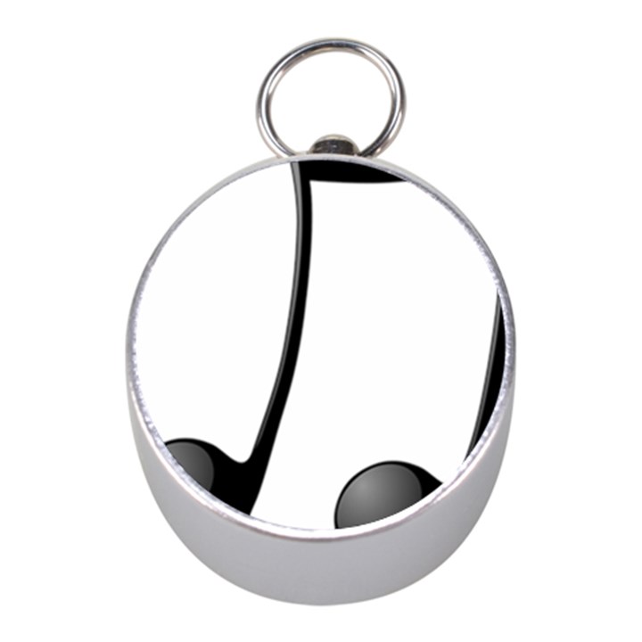 Music Note Mini Silver Compasses