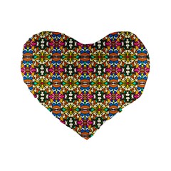  Artwork By Patrick-colorful-36 Standard 16  Premium Flano Heart Shape Cushions by ArtworkByPatrick