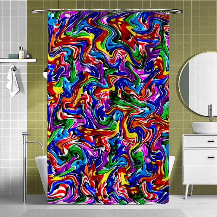 ARTWORK BY PATRICK-COLORFUL-39 Shower Curtain 48  x 72  (Small) 