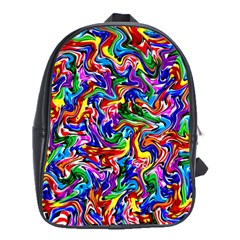 Artwork By Patrick-colorful-39 School Bag (xl) by ArtworkByPatrick