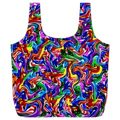 Artwork By Patrick-colorful-39 Full Print Recycle Bags (l)  by ArtworkByPatrick