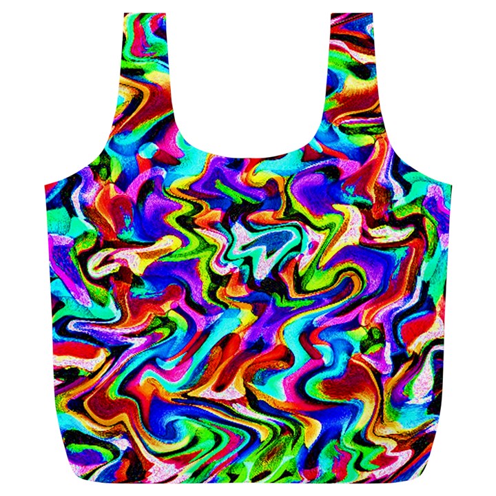 ARTWORK BY PATRICK-COLORFUL-40 Full Print Recycle Bags (L) 