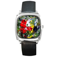 Bow Of Scorpio Before A Butterfly 2 Square Metal Watch by bestdesignintheworld