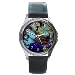 Blue Options 3 Round Metal Watch by bestdesignintheworld