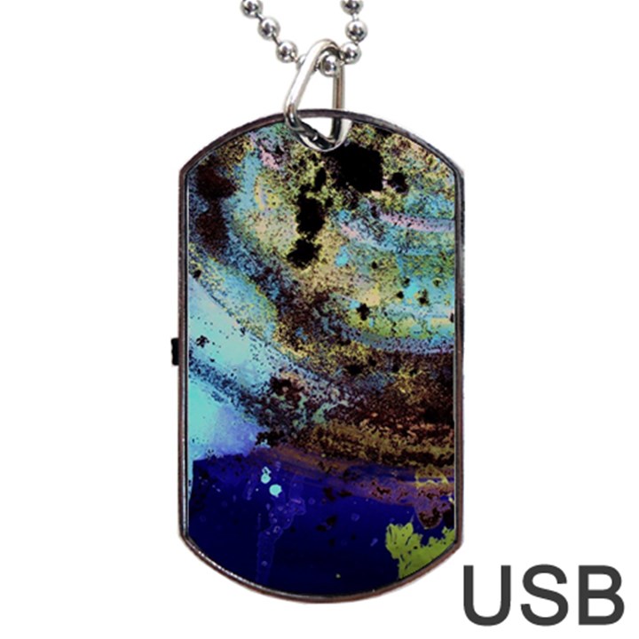 Blue Options 3 Dog Tag USB Flash (Two Sides)