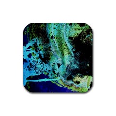 Blue Options 6 Rubber Coaster (square)  by bestdesignintheworld