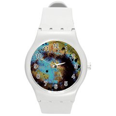 Blue Options 5 Round Plastic Sport Watch (m) by bestdesignintheworld