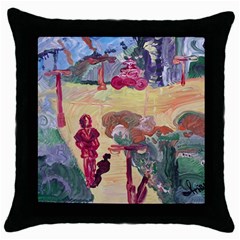 Trail Throw Pillow Case (black) by bestdesignintheworld