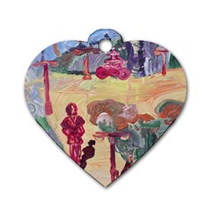 Trail Dog Tag Heart (one Side)