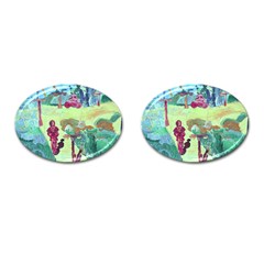 Trail 1 Cufflinks (oval) by bestdesignintheworld