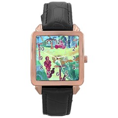 Trail 1 Rose Gold Leather Watch  by bestdesignintheworld