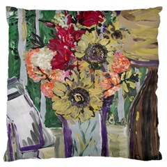 Sunflowers And Lamp Standard Flano Cushion Case (one Side) by bestdesignintheworld