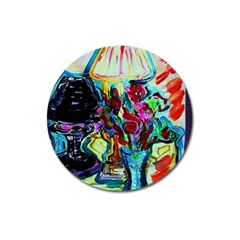 Still Life With Two Lamps Magnet 3  (round) by bestdesignintheworld