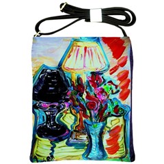 Still Life With Two Lamps Shoulder Sling Bags by bestdesignintheworld