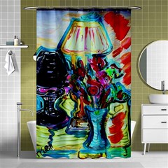 Still Life With Two Lamps Shower Curtain 48  X 72  (small)  by bestdesignintheworld