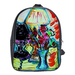 Still Life With Two Lamps School Bag (xl) by bestdesignintheworld