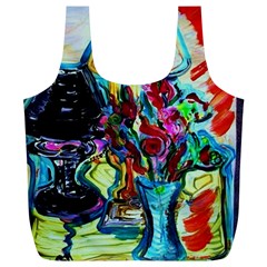 Still Life With Two Lamps Full Print Recycle Bags (l)  by bestdesignintheworld