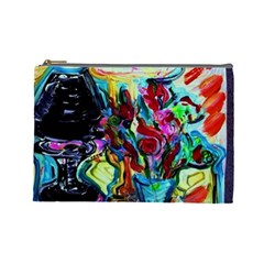 Still Life With Two Lamps Cosmetic Bag (large)  by bestdesignintheworld