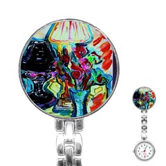 Still Life With Two Lamps Stainless Steel Nurses Watch by bestdesignintheworld