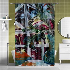 Still Life With Tangerines And Pine Brunch Shower Curtain 48  X 72  (small)  by bestdesignintheworld