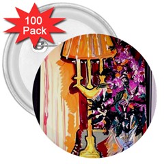 Still Life With Lamps And Flowers 3  Buttons (100 Pack)  by bestdesignintheworld