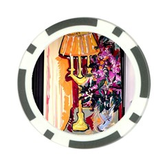 Still Life With Lamps And Flowers Poker Chip Card Guard by bestdesignintheworld