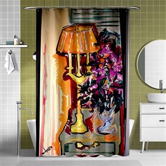 Still Life With Lamps And Flowers Shower Curtain 48  X 72  (small)  by bestdesignintheworld