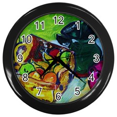 Still Life With A Pigy Bank Wall Clocks (black)